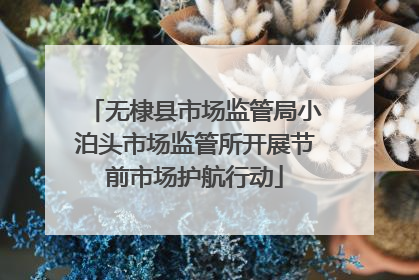 无棣县市场监管局小泊头市场监管所开展节前市场护航行动