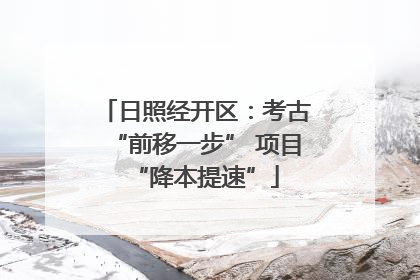 日照经开区：考古“前移一步” 项目“降本提速”