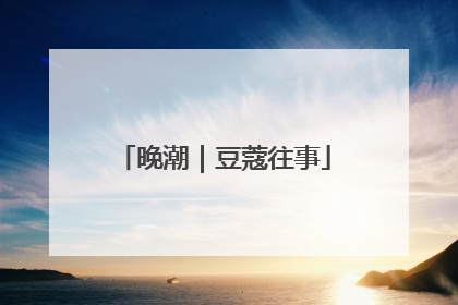 晚潮｜豆蔻往事