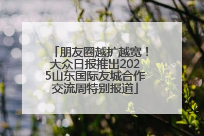 朋友圈越扩越宽！大众日报推出2025山东国际友城合作交流周特别报道