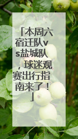 本周六宿迁队vs盐城队，球迷观赛出行指南来了！