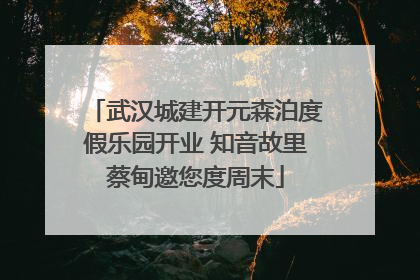 武汉城建开元森泊度假乐园开业 知音故里蔡甸邀您度周末