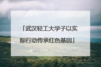 武汉轻工大学子以实际行动传承红色基因