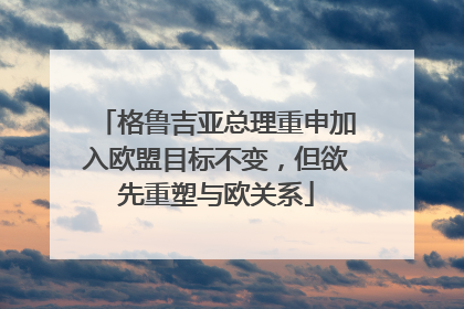 格鲁吉亚总理重申加入欧盟目标不变，但欲先重塑与欧关系