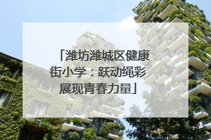 潍坊潍城区健康街小学：跃动绳彩展现青春力量