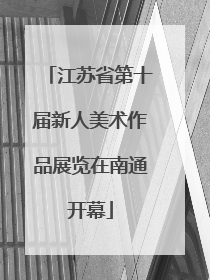 江苏省第十届新人美术作品展览在南通开幕