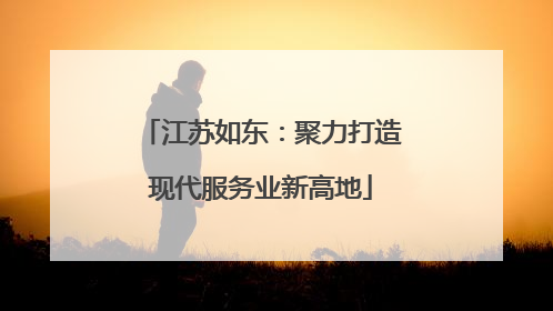 江苏如东：聚力打造现代服务业新高地