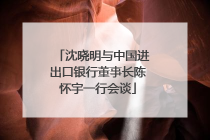 沈晓明与中国进出口银行董事长陈怀宇一行会谈