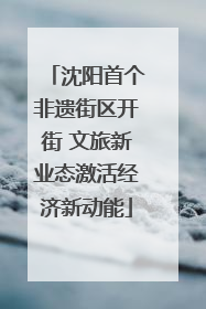 沈阳首个非遗街区开街 文旅新业态激活经济新动能