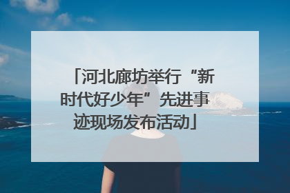 河北廊坊举行“新时代好少年”先进事迹现场发布活动