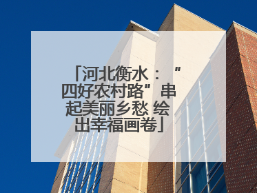 河北衡水：“四好农村路”串起美丽乡愁 绘出幸福画卷