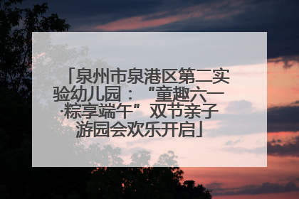 泉州市泉港区第二实验幼儿园：“童趣六一·粽享端午”双节亲子游园会欢乐开启