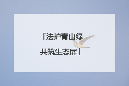 法护青山绿 共筑生态屏