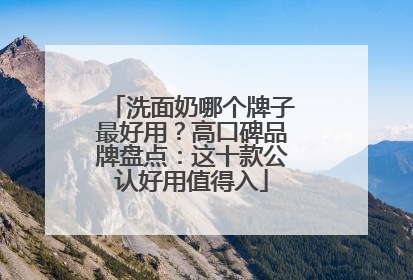 洗面奶哪个牌子最好用？高口碑品牌盘点：这十款公认好用值得入