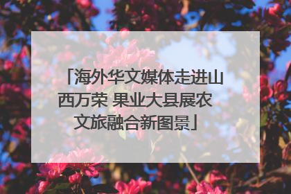 海外华文媒体走进山西万荣 果业大县展农文旅融合新图景