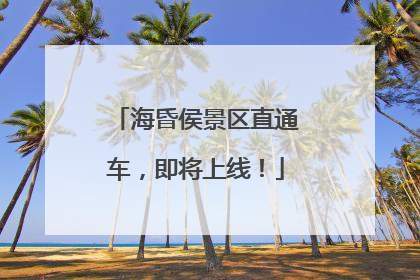 海昏侯景区直通车，即将上线！
