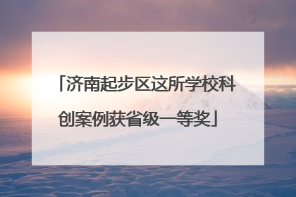 济南起步区这所学校科创案例获省级一等奖