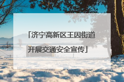 济宁高新区王因街道开展交通安全宣传
