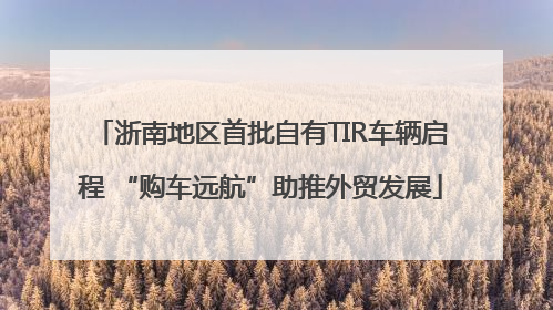 浙南地区首批自有TIR车辆启程 “购车远航”助推外贸发展
