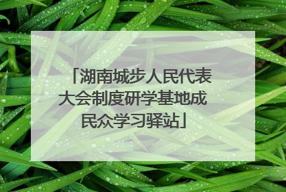湖南城步人民代表大会制度研学基地成民众学习驿站