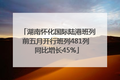 湖南怀化国际陆港班列前五月开行班列481列 同比增长45%