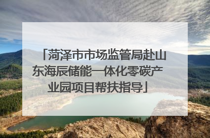 菏泽市市场监管局赴山东海辰储能一体化零碳产业园项目帮扶指导