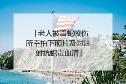 老人被毒蛇咬伤 所幸拍下照片及时注射抗蛇毒血清