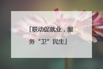 联动促就业，服务“卫”民生