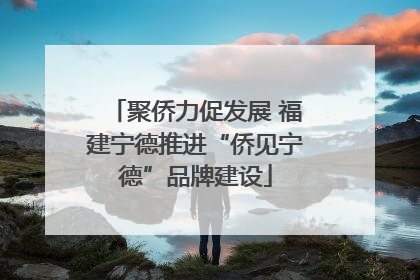 聚侨力促发展 福建宁德推进“侨见宁德”品牌建设