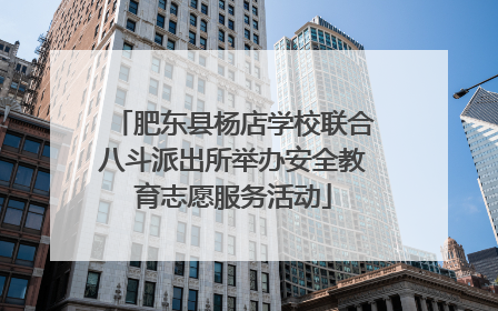 肥东县杨店学校联合八斗派出所举办安全教育志愿服务活动