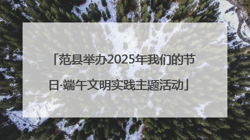 范县举办2025年我们的节日·端午文明实践主题活动
