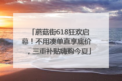 蘑菇街618狂欢启幕！不用凑单直享底价，三重补贴嗨购今夏