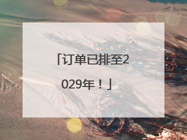 订单已排至2029年！
