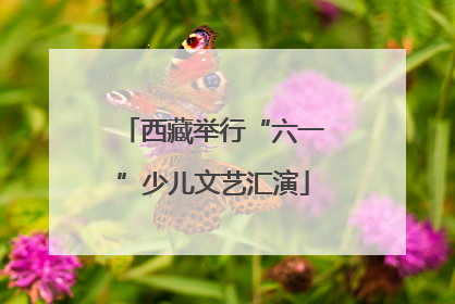 西藏举行“六一”少儿文艺汇演
