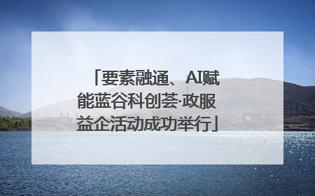 要素融通、AI赋能蓝谷科创荟·政服益企活动成功举行