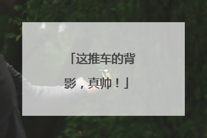 这推车的背影，真帅！