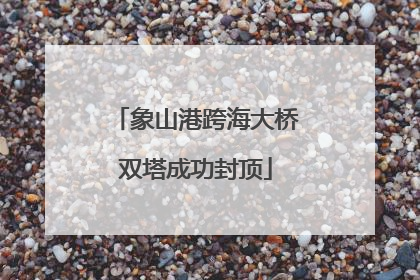 象山港跨海大桥双塔成功封顶