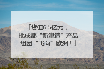 货值6.5亿元，一批成都“新津造”产品组团“飞向”欧洲！