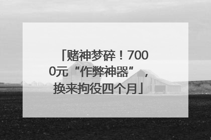 赌神梦碎！7000元“作弊神器”，换来拘役四个月