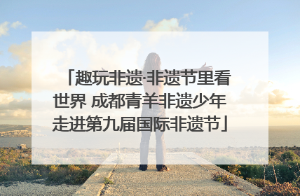 趣玩非遗·非遗节里看世界 成都青羊非遗少年走进第九届国际非遗节