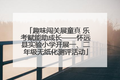 趣味闯关展童真 乐考赋能助成长——怀远县实验小学开展一、二年级无纸化测评活动