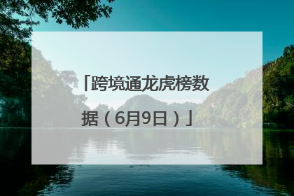 跨境通龙虎榜数据（6月9日）