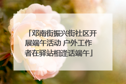邓南街振兴街社区开展端午活动 户外工作者在驿站相逢话端午
