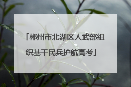 郴州市北湖区人武部组织基干民兵护航高考