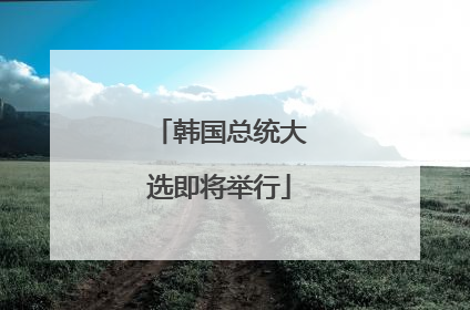 韩国总统大选即将举行