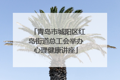 青岛市城阳区红岛街道总工会举办心理健康讲座