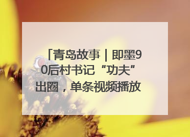 青岛故事｜即墨90后村书记“功夫”出圈，单条视频播放量过600万