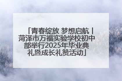 青春绽放 梦想启航丨菏泽市万福实验学校初中部举行2025年毕业典礼暨成长礼赞活动