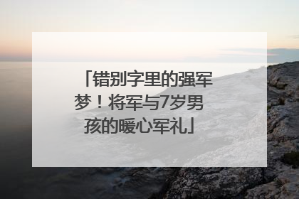 错别字里的强军梦！将军与7岁男孩的暖心军礼