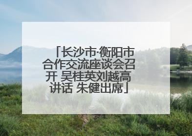 长沙市·衡阳市合作交流座谈会召开 吴桂英刘越高讲话 朱健出席